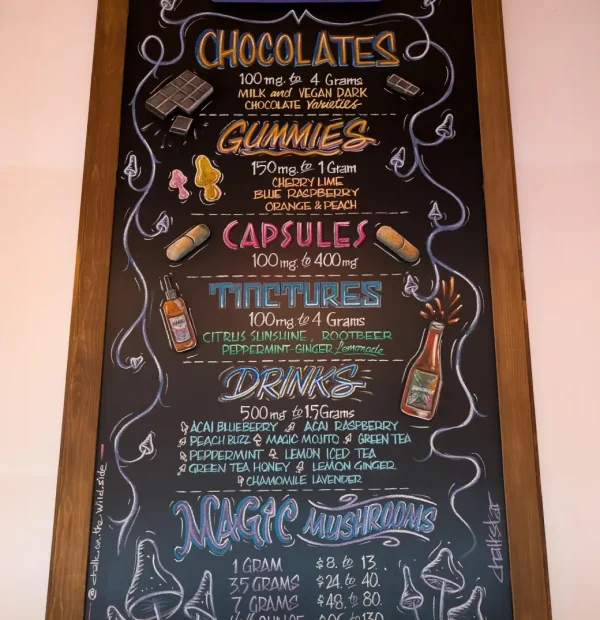 white rabbit menu display in-store